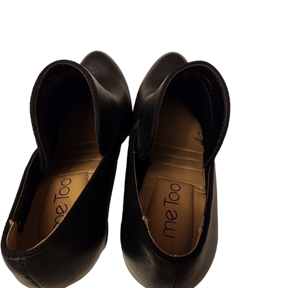 Me Too Cara Black Leather Heels Womens 7 - Picture 7 of 10